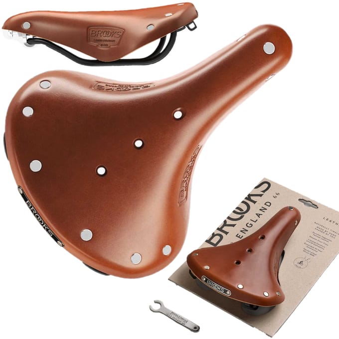 Selle de Vélo Brooks B17 Short Honey Cuir 242X176Mm 460G Rail en Acier