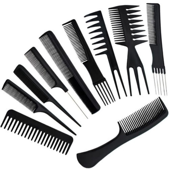 Soulima Professionele Kapperskammen - Set van 10 Stuks