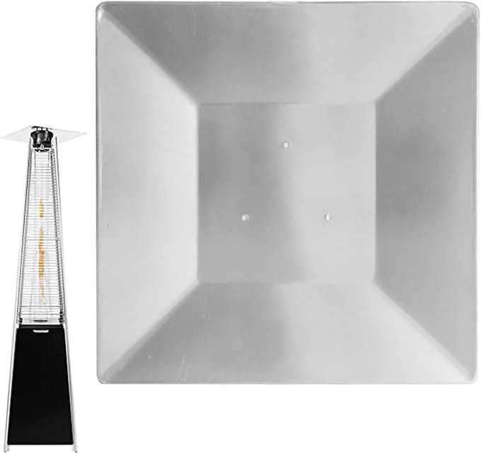 Terrasverwarmer Reflector - Warmtekoepel Accessoire - Efficiënte Warmte - Universeel Passend - 47 x 47 cm - Aluminium