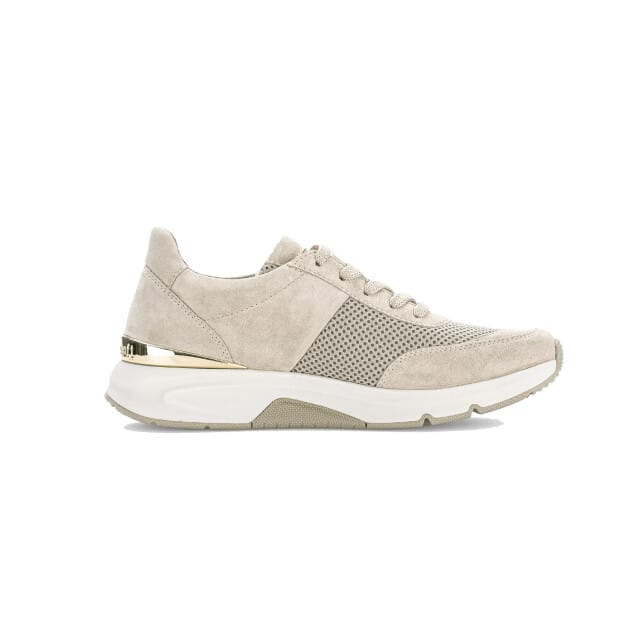 Gabor rollingsoft sensitive 86.897.33 - dames rollende wandelsneaker - Beige - maat 42.5 (EU) 8.5 (UK)