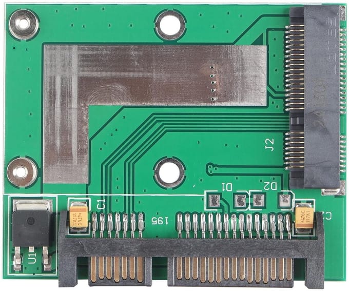 Dailygoods - mSATA naar 2.5 inch SATA III Adapter voor Laptop en Desktop