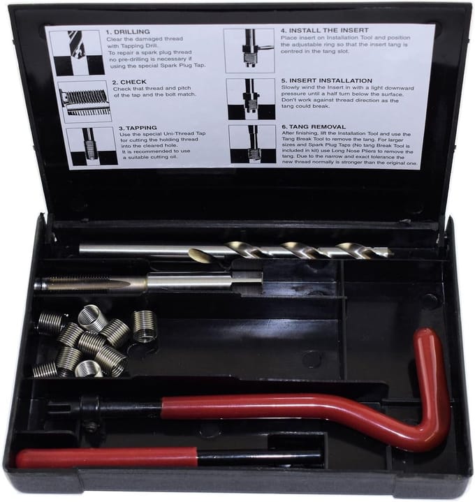 Schroefdraad reparatieset - Freesset - Schade herstellen - British Cycle draad - 5/16 x 26 BSC