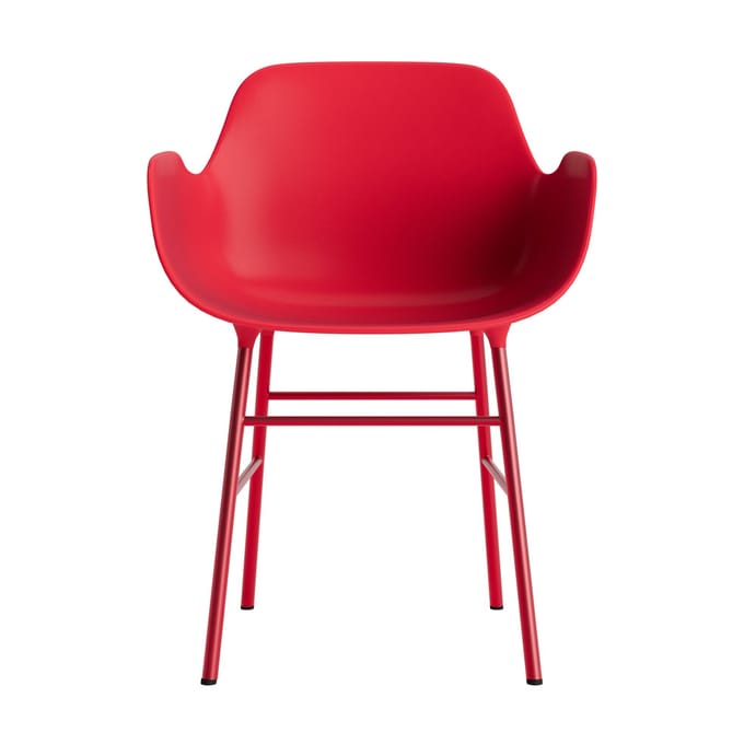 Normann Copenhagen Form fauteuil met metalen frame - NormannCopenhagenFormBrightRed