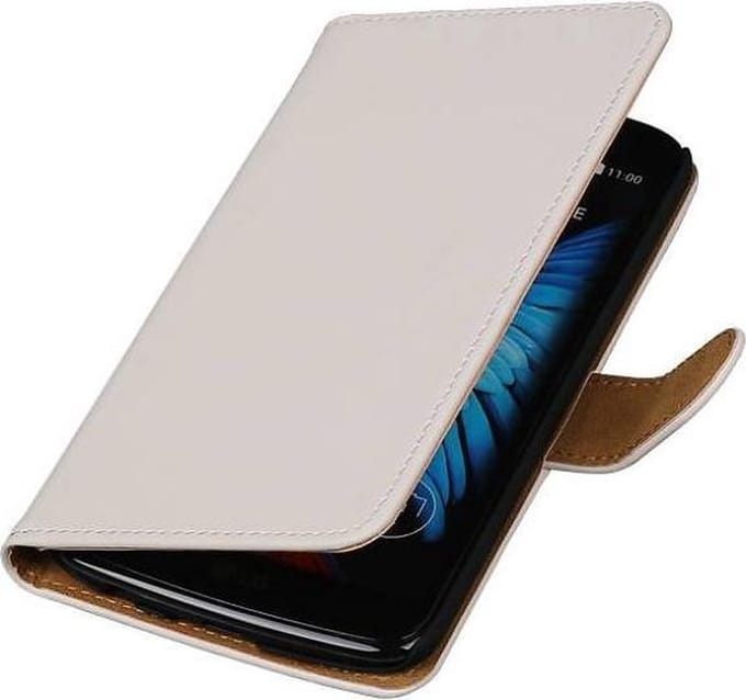 Bookstyle Wallet Case Hoesje Geschikt voor LG K8 Wit
