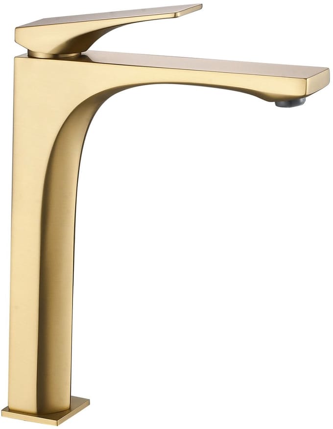 Rea joe high - Wastafelkraan - Geborsteld Goud - 17,5X4,5X28,5CM