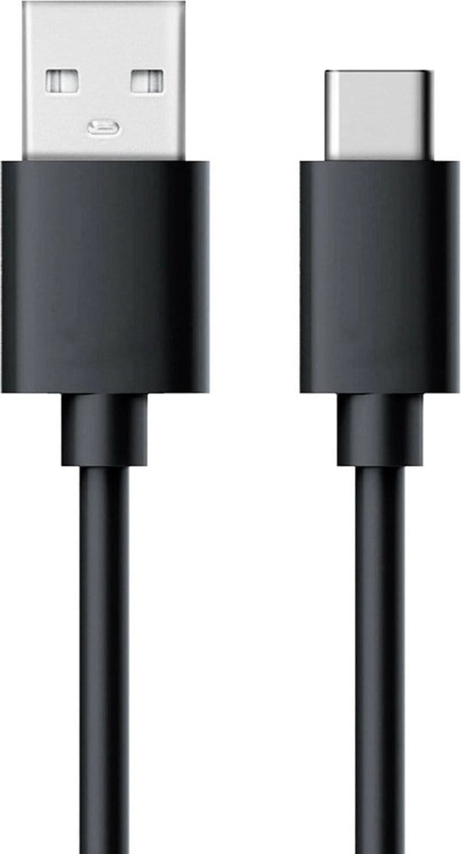 RealPower 255650 USB-kabel USB 2.0 USB-A stekker, USB-C stekker 0.60 m Zwart
