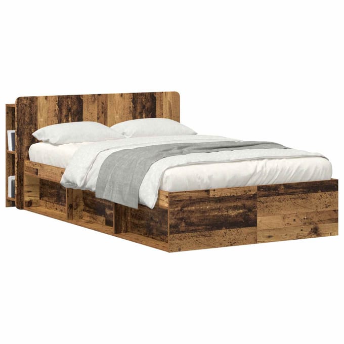 vidaXL - Hoofdeinde - Kast - met - opslag - Oud - hout - Bewerkt - hout