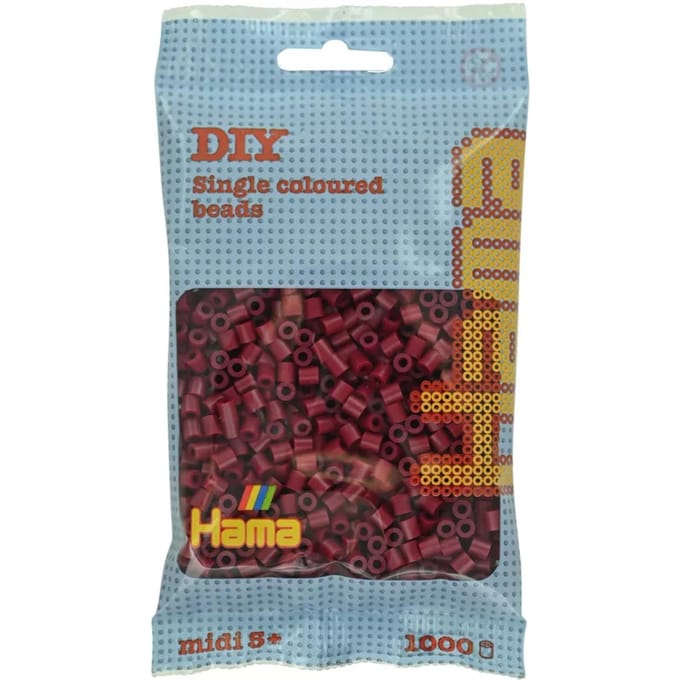 Hama Strijkkralen 1000 Stuks maroon rood