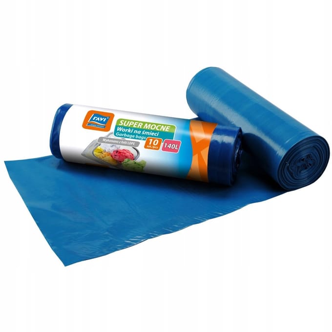 RAVI - Afvalzakken - 140L - Sterk - Blauw - 10 Stuks