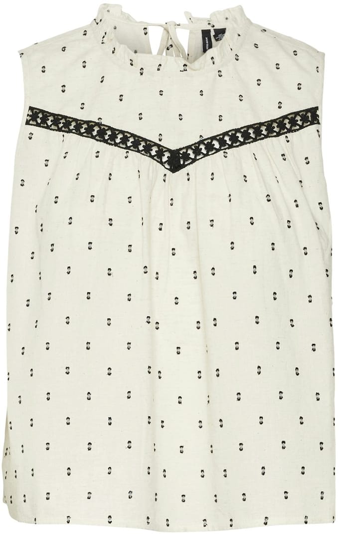 VERO MODA - VMLULU DOBBY DETAIL TOP WVN EXP - Dames - Blouses