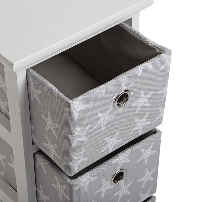 Meuble de salle de bain - VERSA - Starfish - Bois - Gris - 58 x 29 x 23 cm gris