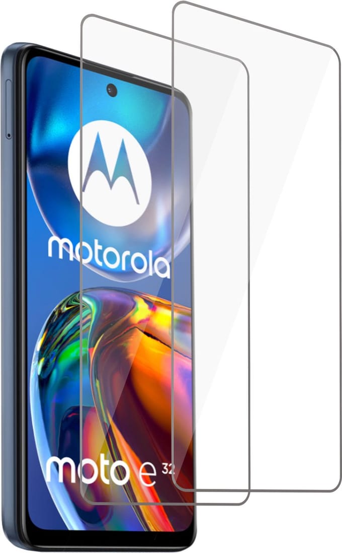 2x Screenprotector geschikt voor Motorola Moto E32 – Screenprotector geschikt voor Motorola Moto E32 Screen Protector Tempered Glass