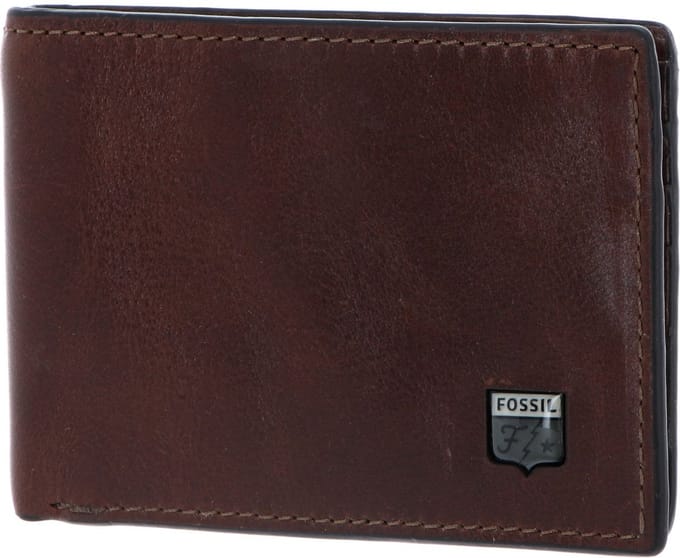 FOSSIL Leren Portemonnee Jesse Bifold Wallet Cognac Bruine