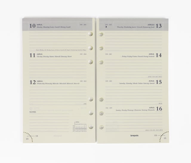 Agendavulling 2027 Brepols Brefax 17 7dagen/2pagina's
