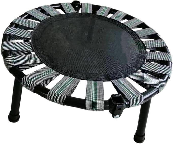 Minitrampoline - Springkussen kinderen - Binnen en buiten - Opvouwbaar en draagbaar - 45 cm diameter - Zwart