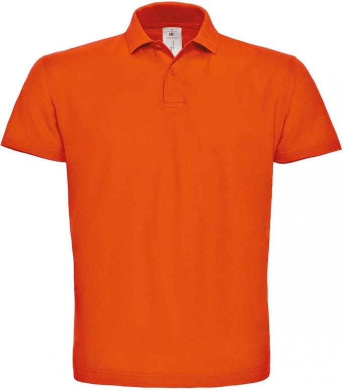 B&C Heren Oranje Polo REGULAR FIT Maat M 100 % Katoen