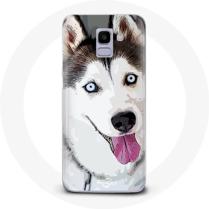 Coque - Husky - Samsung Galaxy A8 2018 - Souple - Protection - Blanc blanc
