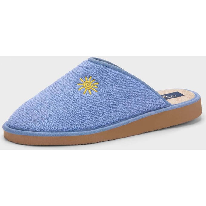Pantoffels met flexibele zool - blauw - Gr. 37 van Goldner Fashion