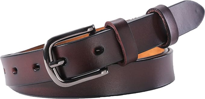 Sorprese Riem Dames - Sofia - Bruin - Leer - 110 cm - Broekriem - Inkortbaar - Verstelbaar