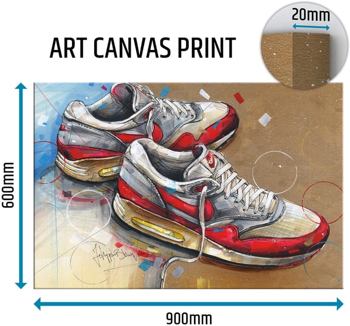 Sneaker canvas 1987 90x60 cm
