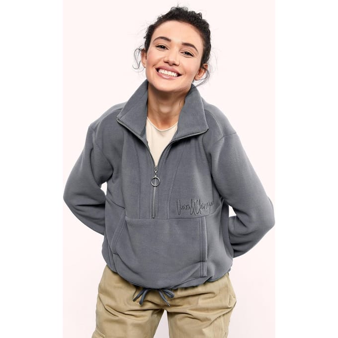 Oversized Half-zip Pluche Sweatshirt