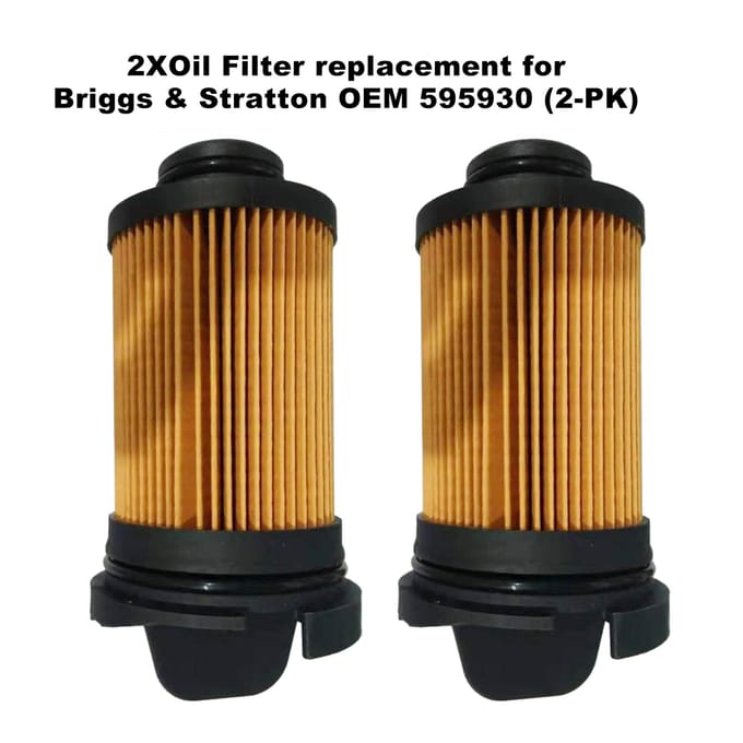 2XOliefilter vervangen voor Briggs & Stratton OEM 595930 (2-PK) geel