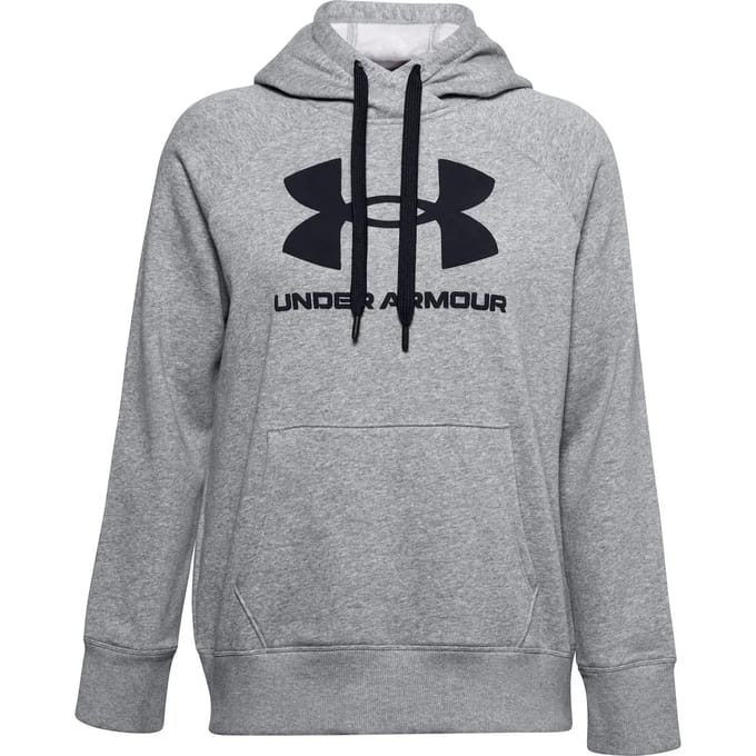 Under Armour Rival Fleece Logo Hoodie Dames Grijs - Maat 2XL