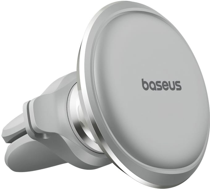 Baseus Magnetische Ventilatierooster Auto Telefoon Houder Zilver