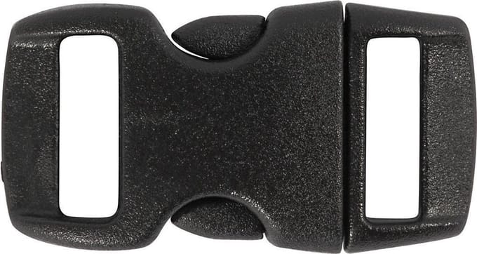 Klik sluiting, L: 29 mm, B: 15 mm, gatgrootte 3x11 mm, zwart, 4 stuk