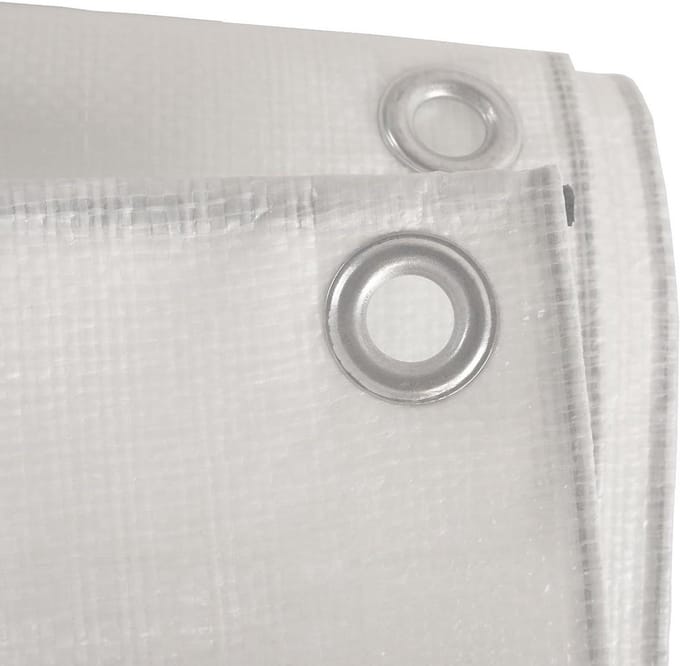 Geweven Zeil - Afdekzeil Sterk - Bescherming Buiten - Waterdicht UV-bestendig - 3 x 5 meter - Wit