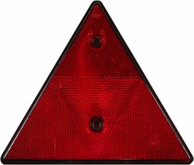 Benson Driehoekige reflector - rood - 15,5 cm - E4-gekeurd - 2 bevestigingsgaten