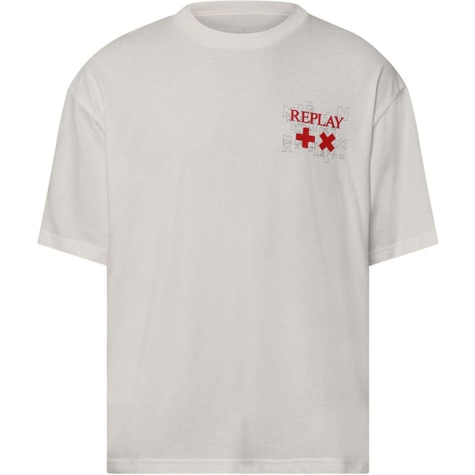 Replay Heren Martin Garrix Katoenen Oversized T-shirt (Wit)