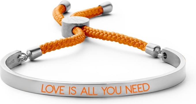Key Moments 8KM-BC0029 Open Bangle 5mm Love Is All You Need - Oranje