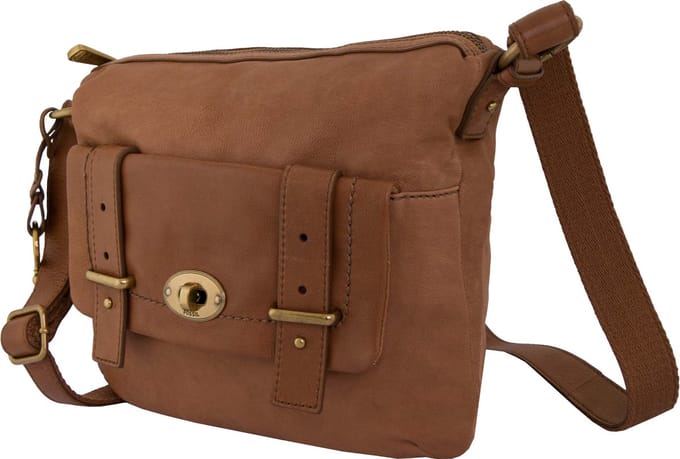 Handtas Fossil Wmns Schoudertas Mason Top Zip Camel Bruin - UNI