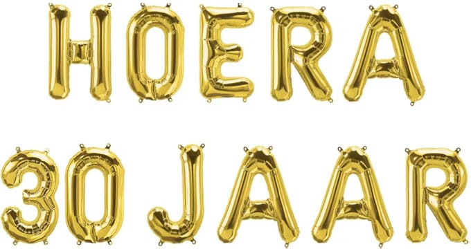 Foil balloon kit - Hoera 30 jaar
