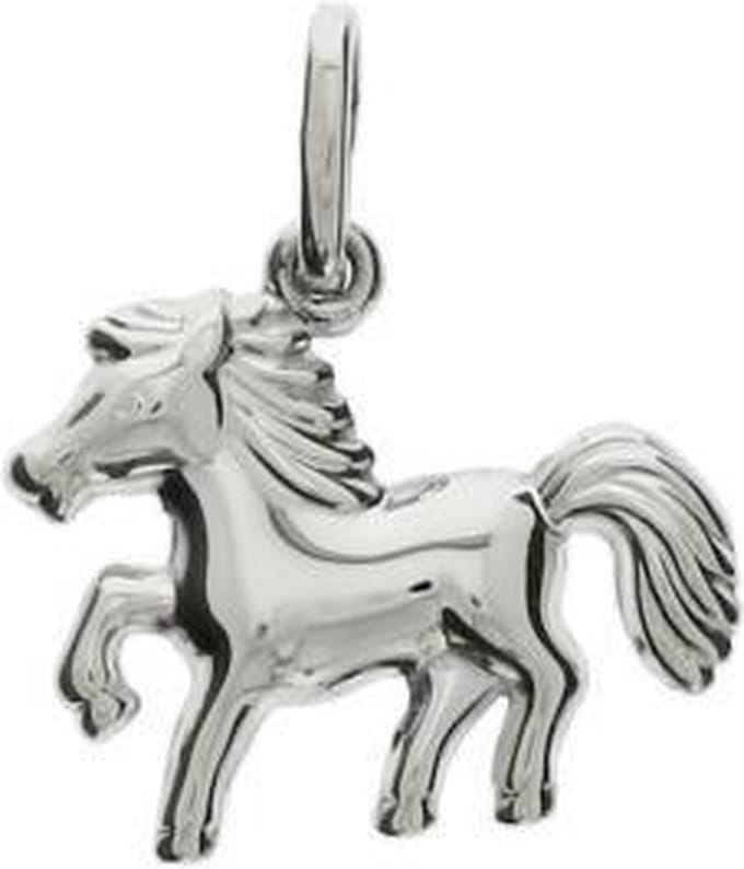 hanger paard zilver gerhodineerd