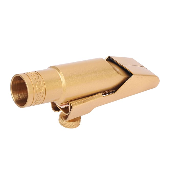 Altsaxofoon Mondstuk met Dop Metaal Messing voor Professionals Beginners Saxofoon Vervanging beige