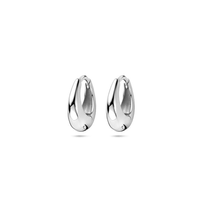 Zilver gerhodineerd klapoorringen 13,5 mm - 1340479