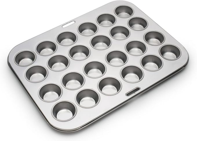 Mini Muffinvorm en Cupcakevorm voor 24 Stuks - Professioneel RVS Bakblik