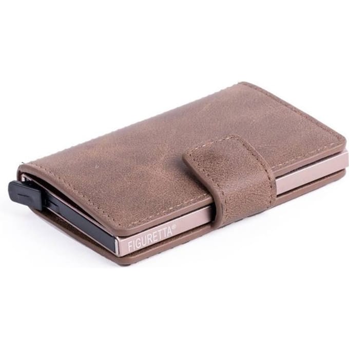 Nieuw! Figuretta creditcardhouder PU-leder hunterbruin