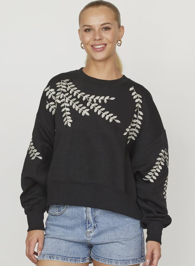 SISTERS POINT Hike-sw6 - Dames Trui - Black/Porcelain - Maat S