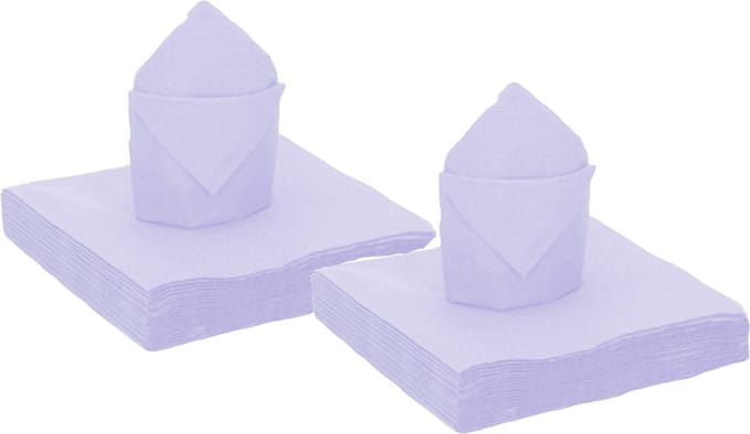 Santex feest servetten - 80x stuks - lila - 40 x 40 cm - papier