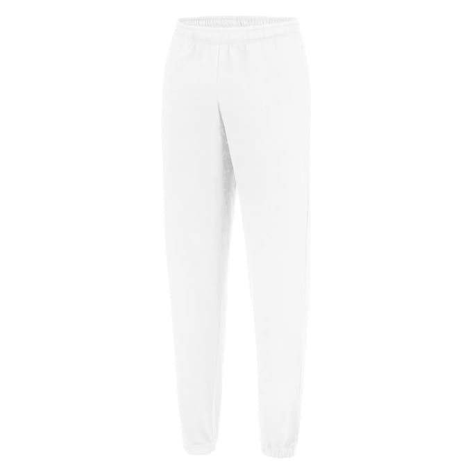 College Cuffed Joggingsbroek met elastische taille Arctic White - L
