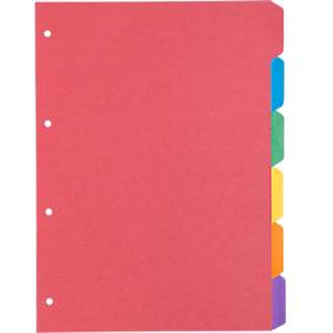 Schäfer Shop Select kartonnen index, set van 5, 4-gaats gestanst, 160 g/m² gerecycled karton, 6 stuks