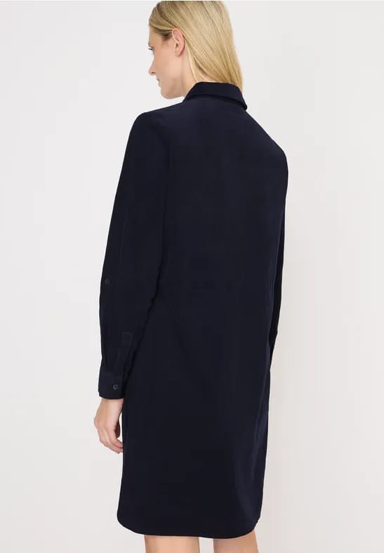 Corduroy jurk in effen kleur