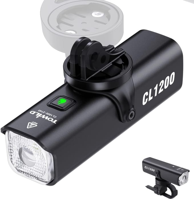 Fietsverlichting - 1200 lumen - Oplaadbaar - Type C - Waterdicht IPX-6