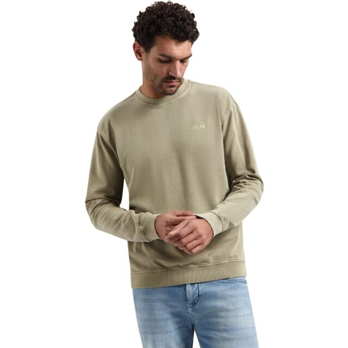 No Excess Sweater crewneck french terry garme taupe