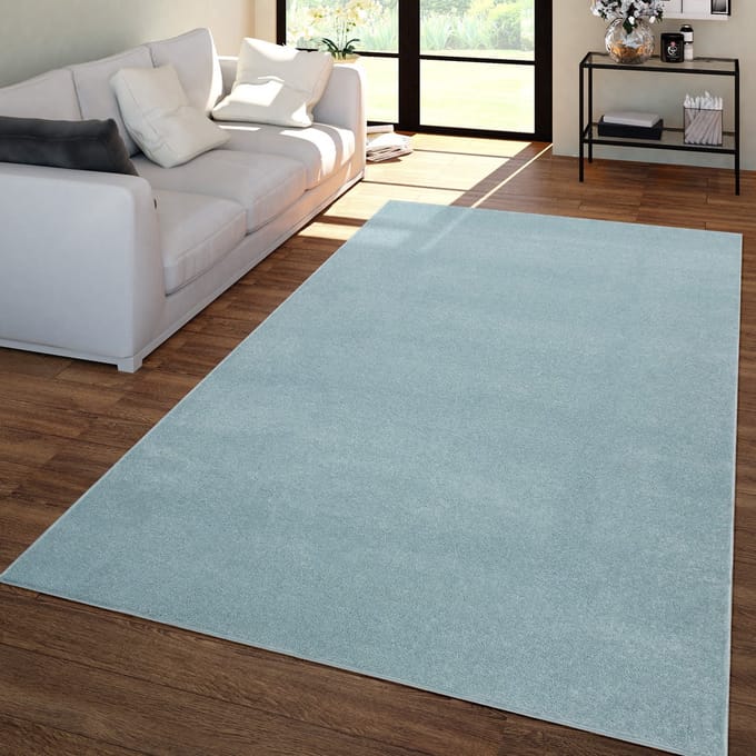 Woonkamertapijt Kurflor effen design modern en tijdloos 160 x 220 cm Rond 160 x 220 cm Rond turquoise