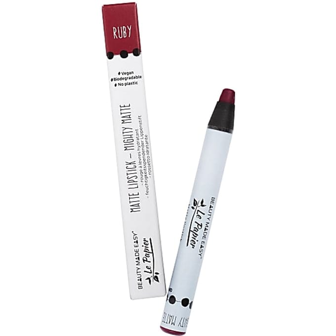 Beauty Made Easy Le Papier Matte Lipstick - Ruby plasticvrij