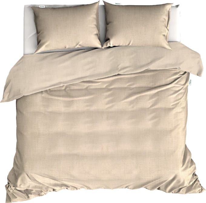 Linolux Dekbedovertrek Linen Sand 1 persoons